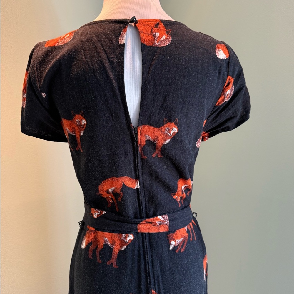 Modcloth Black Jumpsuit with Fox Pattern - Picture 4 of 6